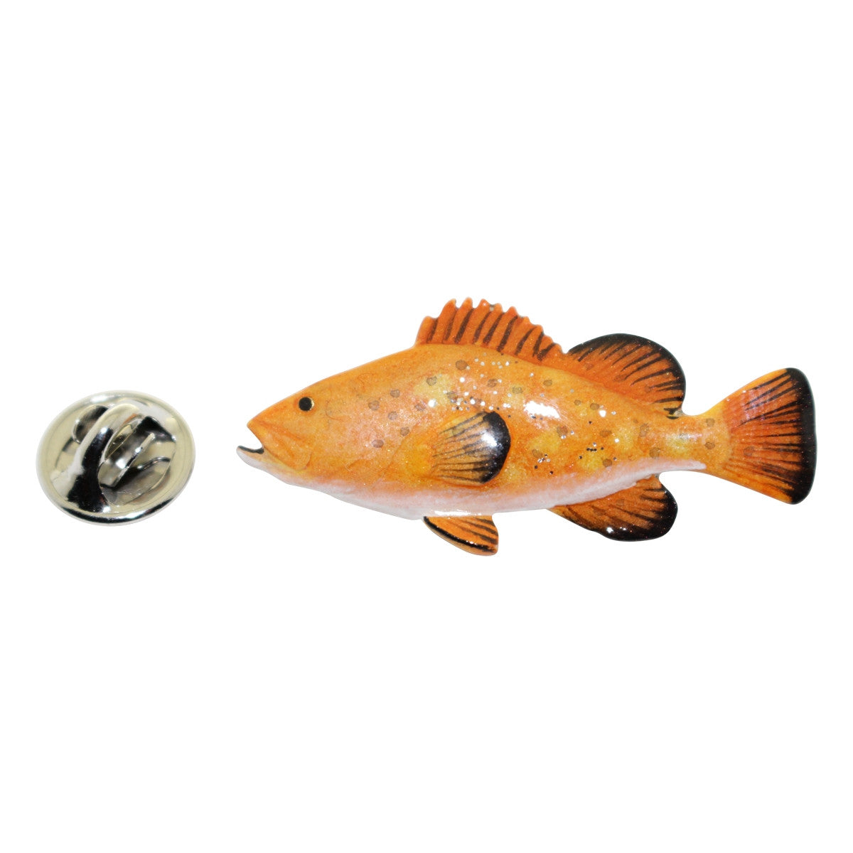 Grouper Pin ~ Hand Painted ~ Lapel Pin ~ Hand Painted Lapel Pin ~ Sarah's Treats & Treasures